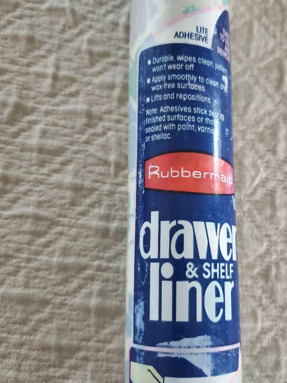 Vintage Rubbermaid Drawer & Shelf Liner 8.3 Sq Ft Blue Green Floral Ivy Charm